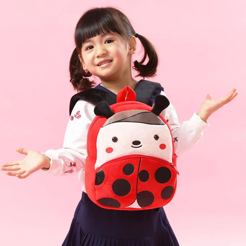 

New children ladybug backpack school bags for kids 2021 boy and girl quality school bags wholesale