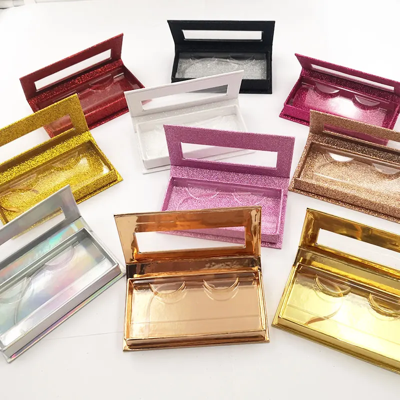 

Hot Sale No Brand Custom Mink Eyelash Packaging Box Private Label 3D Empty Eye Lash Box, Colors lash box