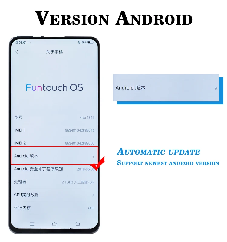 

2021 easit 100% testing mobile phone lcd display for vivo v15