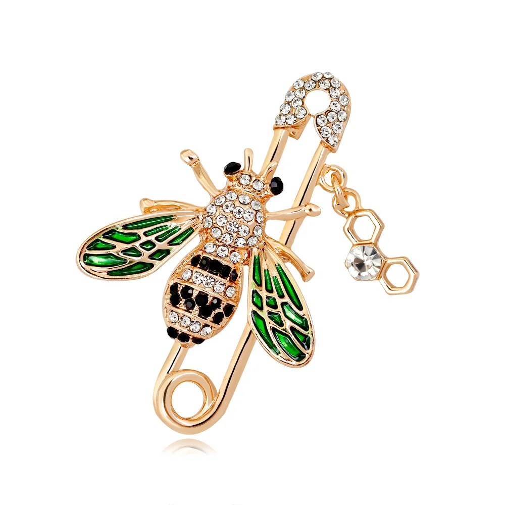 

Popular Creative Cute Fashion Bee Insect Rhinestone Brooch