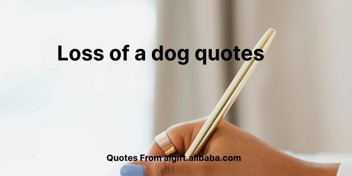 loss of a dog quotes