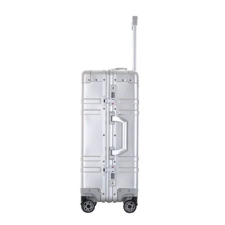 

High quality metal travel bag suitcase 20'' spinner wheel aluminum luggage