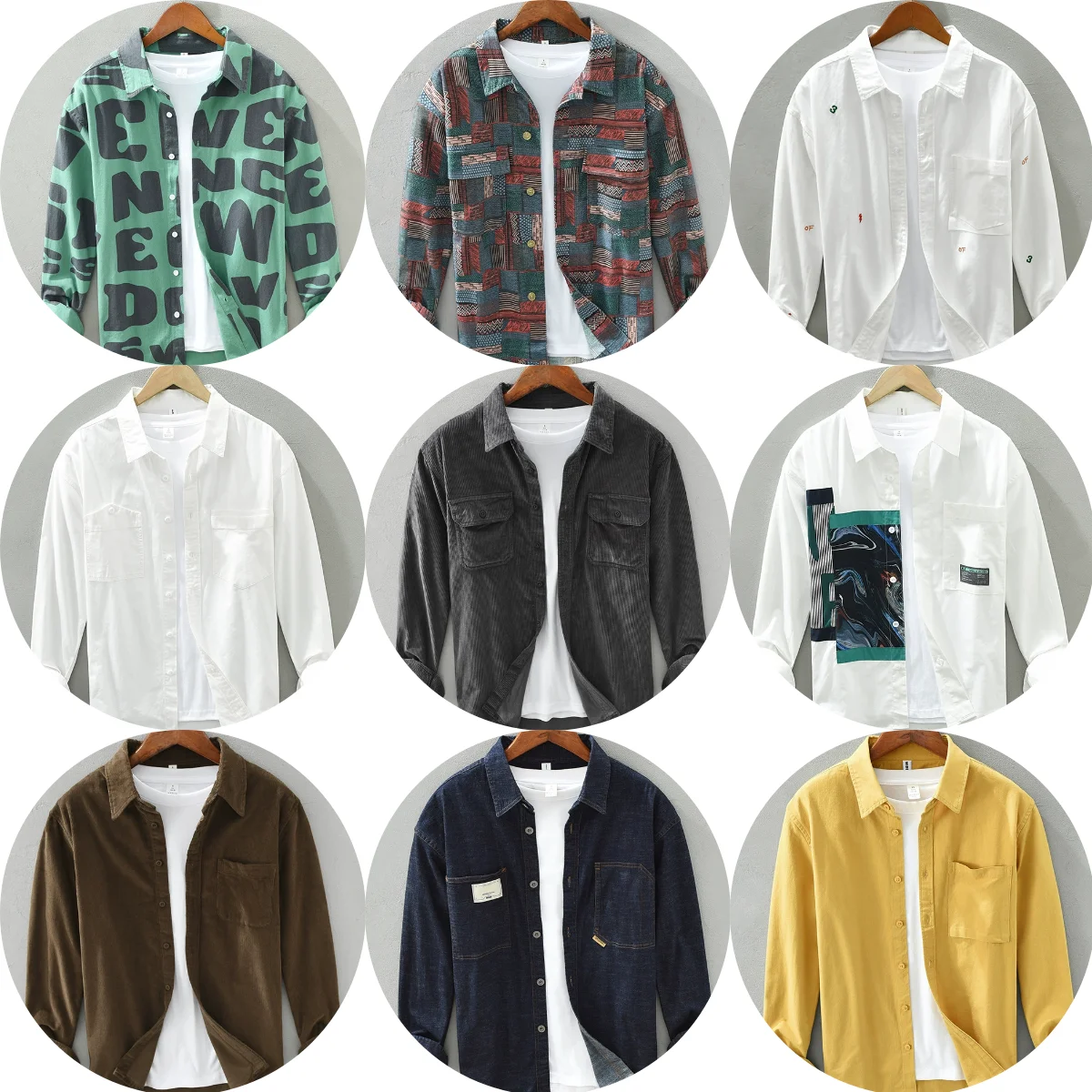 

New Men's High-quality Cotton Linen Shirt pure handsome Loose Long-sleeved Shirt, Custom color