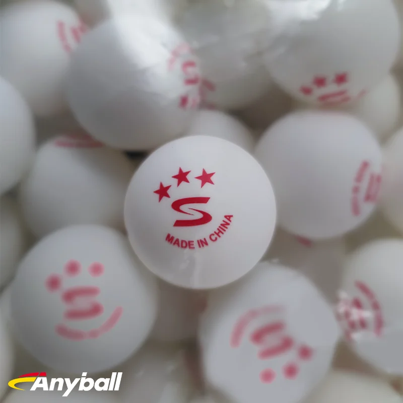 Anyball Brand 3-Star Table Tennis Ball Custom Logo White & Yellow 40+mm ABS New Material for Indoor & Outdoor Sports