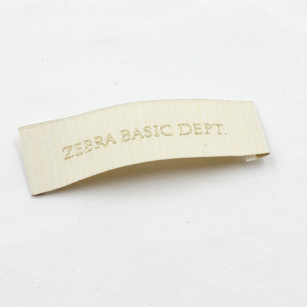 

leather label logo iron on woven clothing labels custom wig, Custom color
