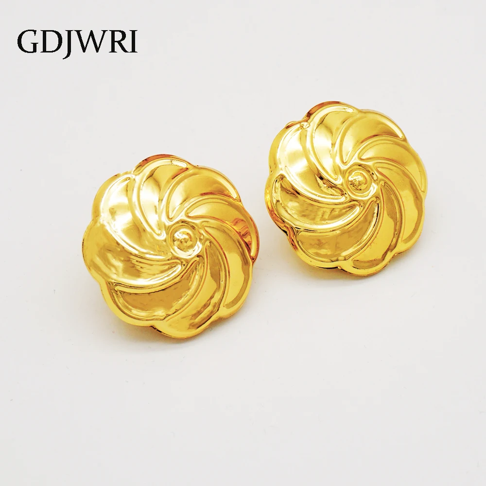 

GDJWRI african gold earrings for women gold plated copper jewelry Z658, Picture shows