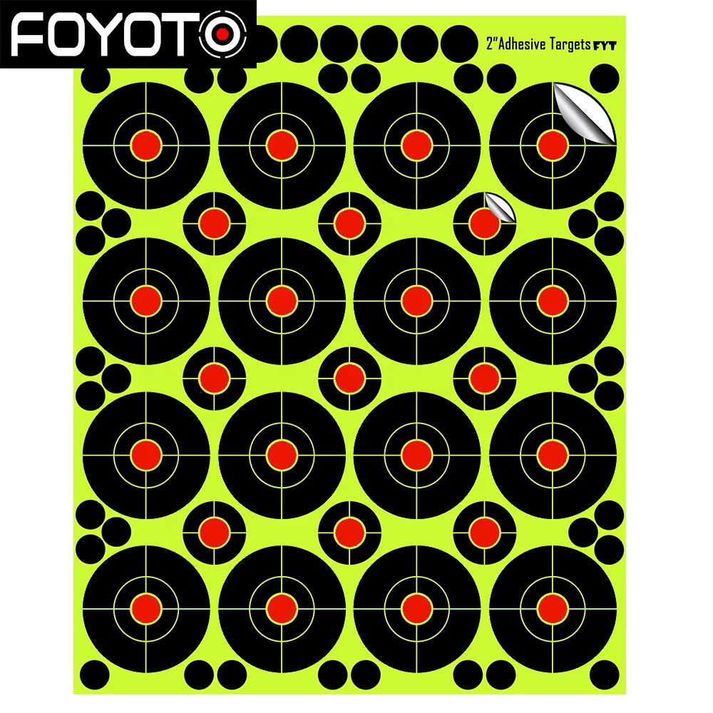 

Hunting rifle 2-inch 16 sticks adhesive Splatter paper shooting Targets for Gun Pistol Rifle Airsoft Pellet