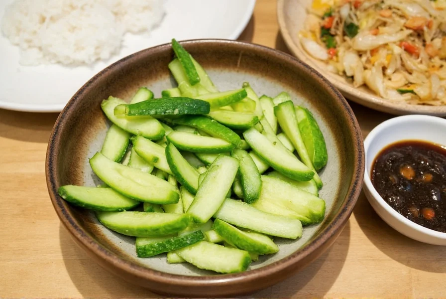 Banchan cucumbers in an airtight container