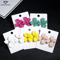 

Fashion Petal-shaped acrylic resin Earrings 3d flower petal Earrings Korean new creative summer new manufacturers direct sales f