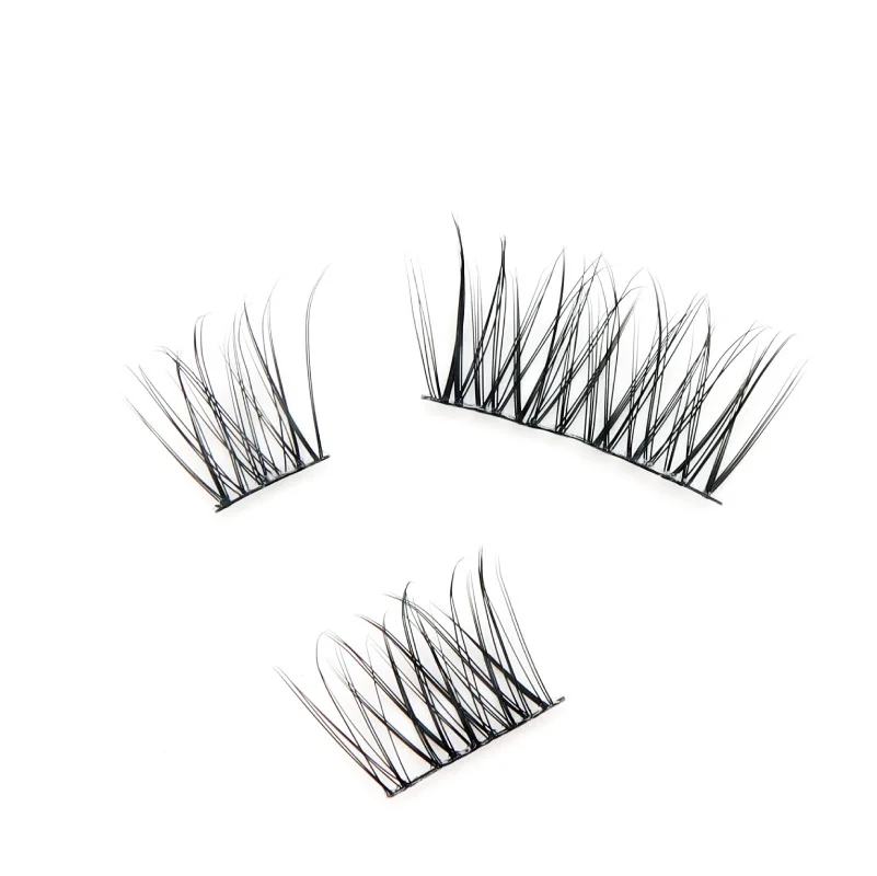 

Top selling style clear fine band 14mm cluster lashes