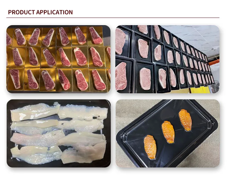 Food Vegetable Automatic Vacuum Skin Packaging Machine For Restaurant-skin pack tray sealer