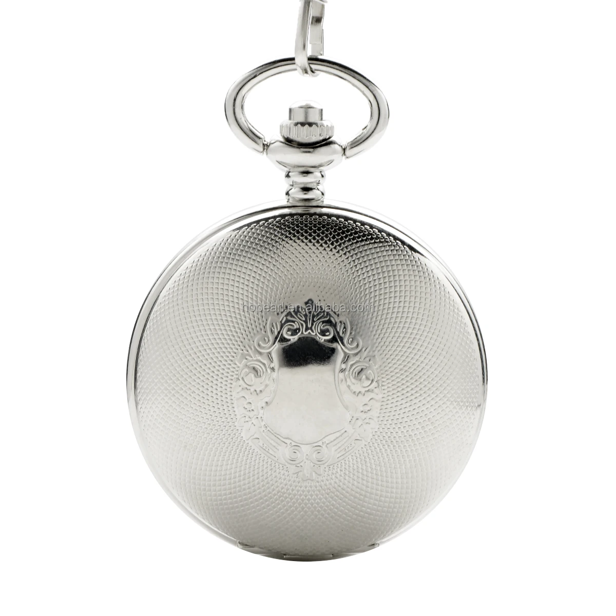 

WAH455 Modern Silver Pocket Watch Hand Wind Mechanical Movement, Silvery