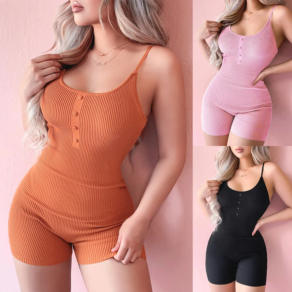 

FS2945A New design female clothing women ribbed jumpsuits