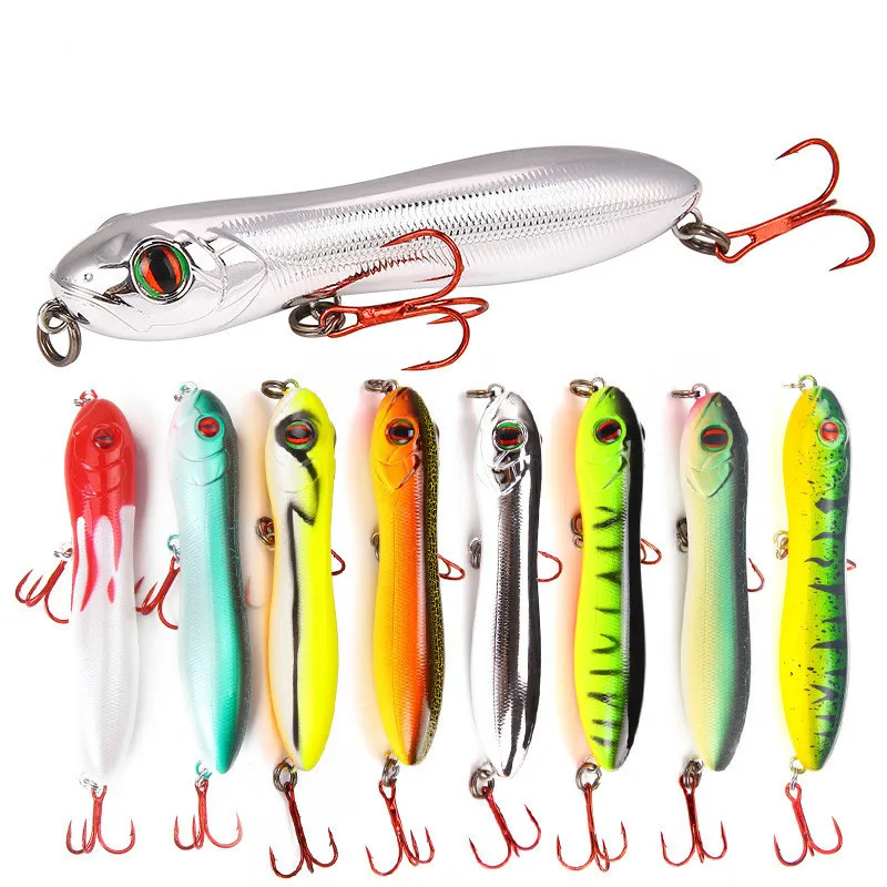 

1Pcs 10.5cm/16.1g Floating Pencil Fishing Bait Lures Snake Head Plastic Bait Wobbler Crankbait For Sea River