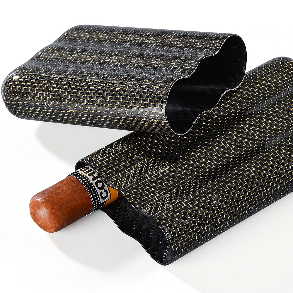 

China manufacturer 2020 New design Carbon fiber 3 fingers cigar accessories with high quality, "black and customized natural"