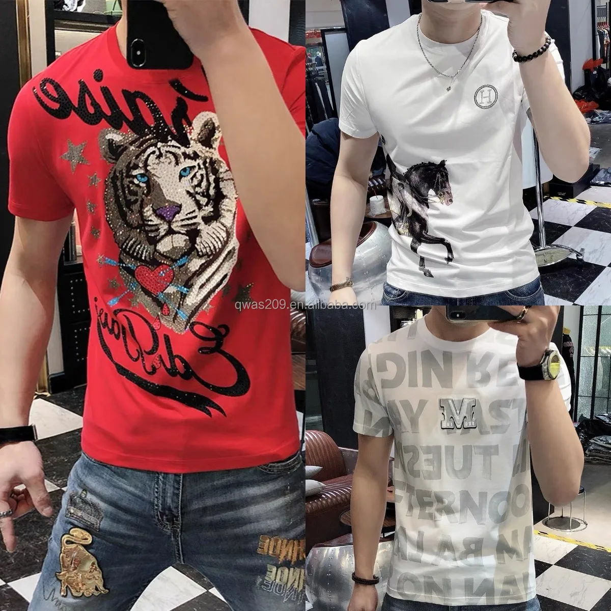 

Chinese made men's 100% cotton T-shirt wholesale