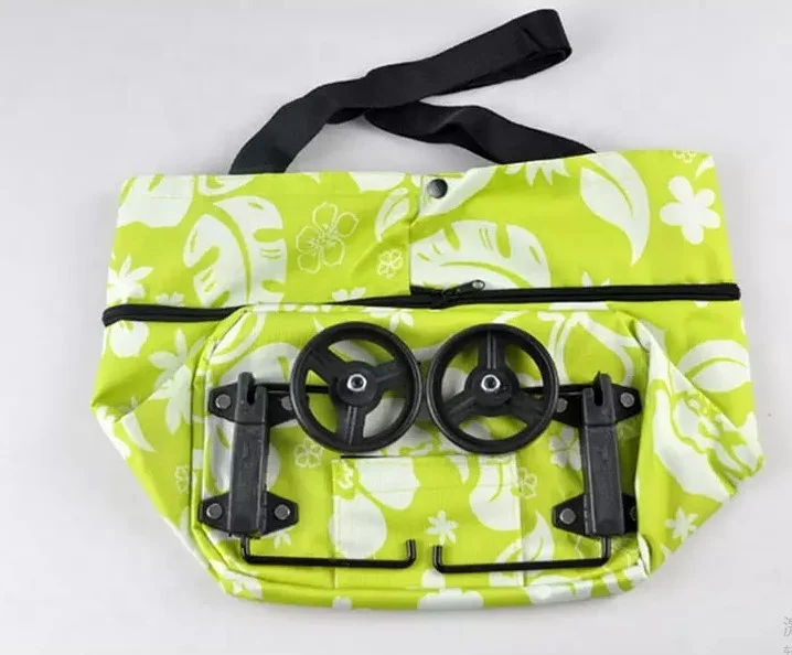 
Wholesale folding shopping cart bag waterproof grocery tote bag portable foldable market trolley bag 