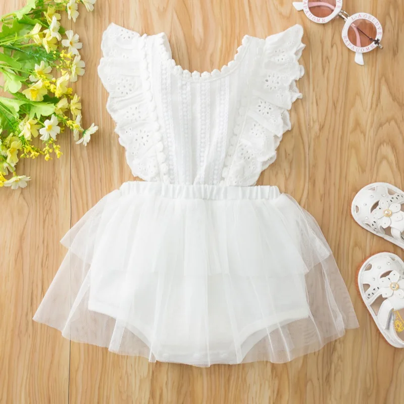 

High quality baby girl romper Boutique girl clothing lace jumpsuit