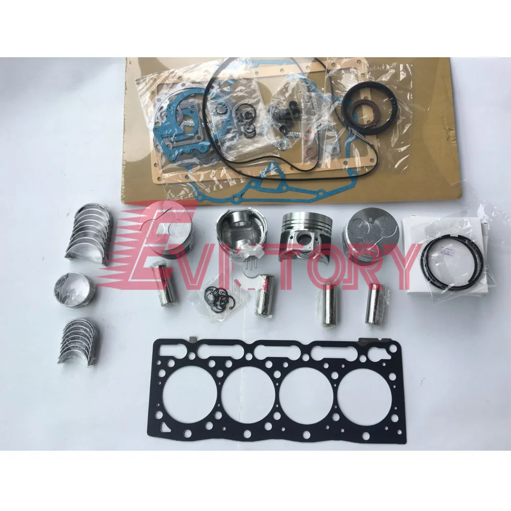 

For kubota V1505T V1505-T V1505 piston ring gasket bearing oversize +0.50mm rebuild overhaul kit