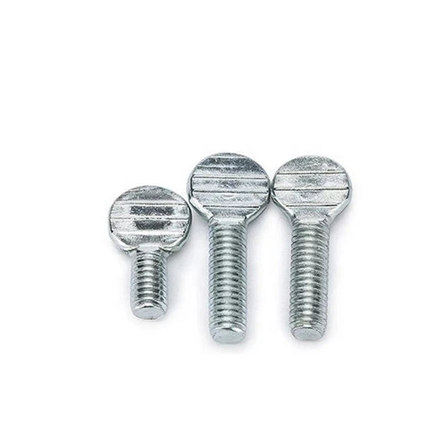
Steel zinc plated 1/4 regular round head thumb screws 