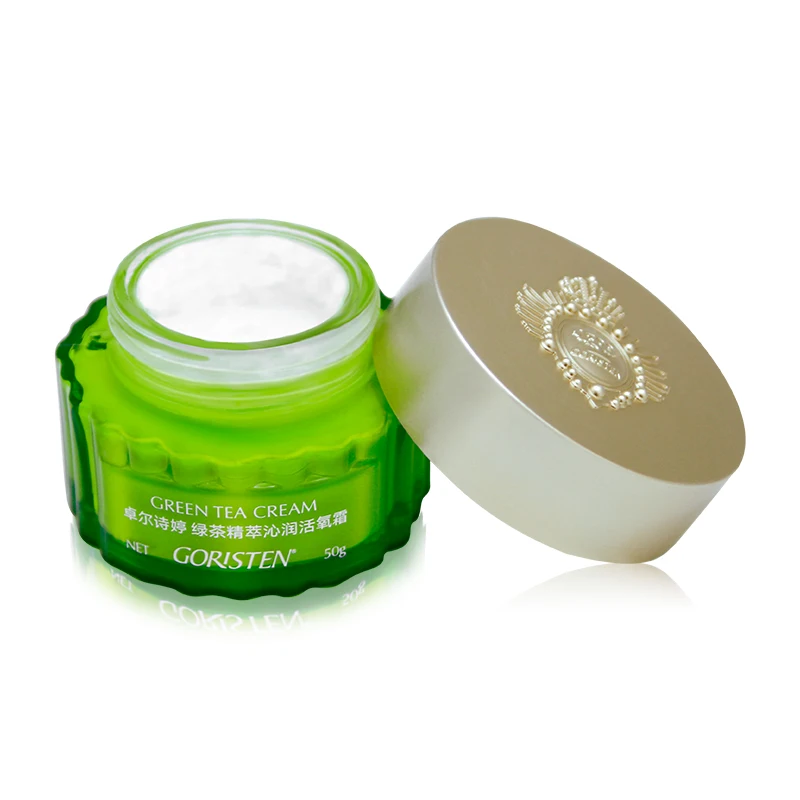 

Natural skin care deep hydrating elasticity green tea face cream for dry skin