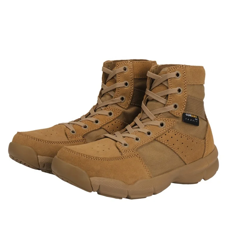 

yakeda ankle boot Anti-slip outdoor hiking army combat boots for men, Black/ tan