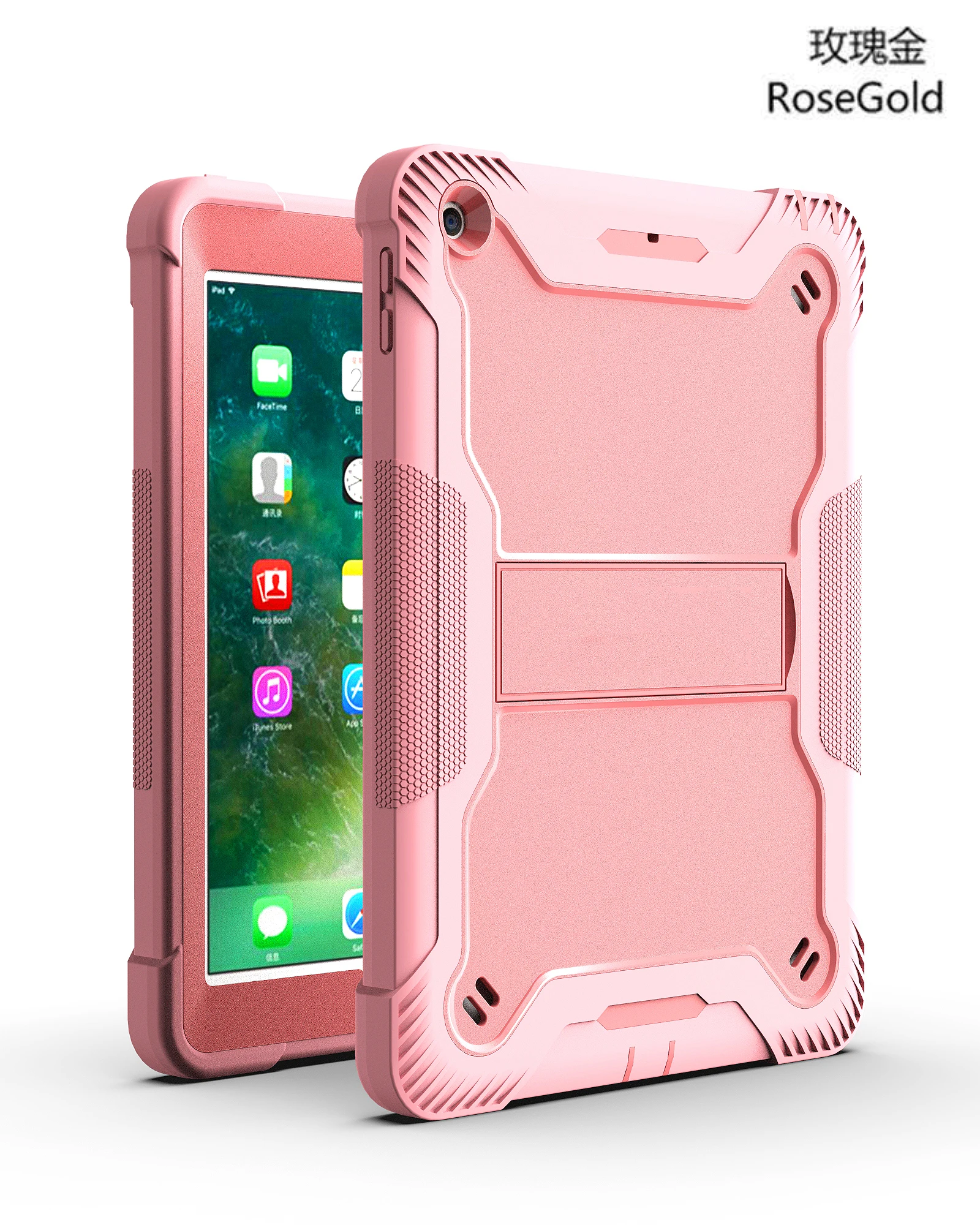 

Fast Dispatch 3 Layer PC Silicone Rugged Kickstand Case For Ipad 10.2 8th Shockproof Case Tablet, 8 colors