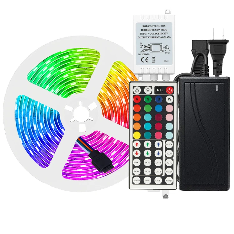 Led Strip Lights 16.4Ft Waterproof RGB Light Strip Kits with Remote for Room, Bedroom, TV, Kitchen, Desk, Color Changing