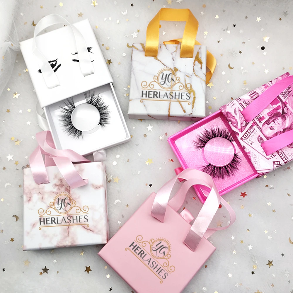 Creative Luxury pink Lashes case Boxes Eyelash Vendor Customized Packaging Box for Mink Lashes Bulk Eyelash