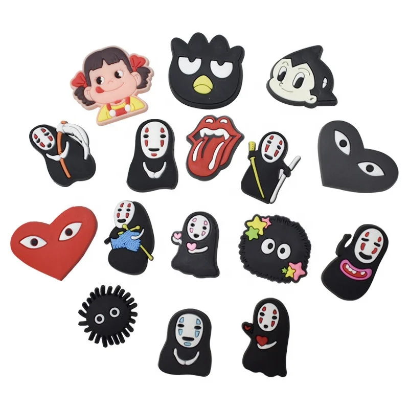 

No Face man series pvc shoe charms Fits for for Clog Sandals PVC Croc Charms Decoration Party Favors, As picture