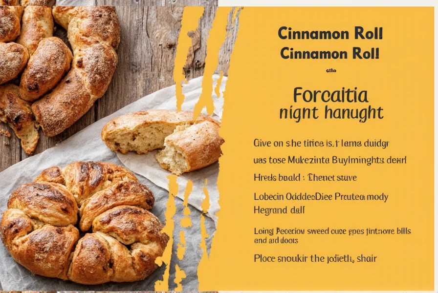 Cinnamon roll focaccia sourdough sliced open showing spiral pattern of cinnamon swirls in golden sourdough bread with glossy icing drizzle