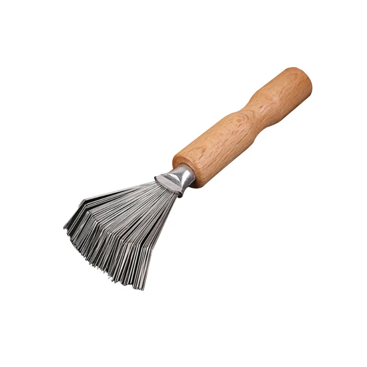 

Wholesale Wooden Handle Portable Clean Rake Hair Brush Cleaning Tool Comb For Salon, Brown