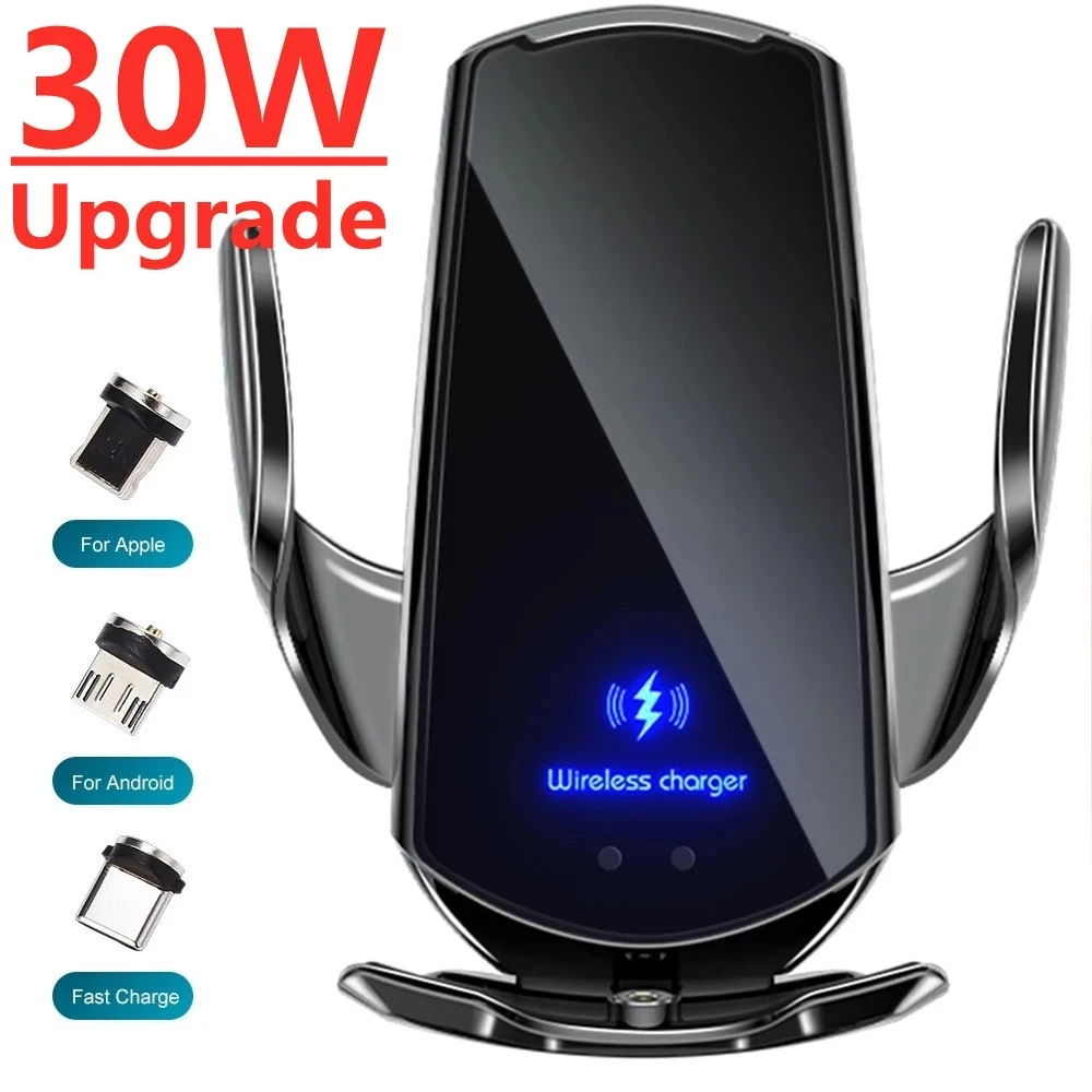 

New For Phone QI 15W Fast Charging Car Wireless Charger Magnetic Automatic Car Phone Holder