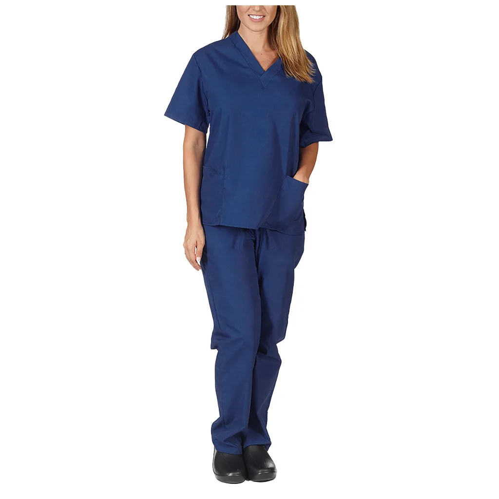 

Short-sleeved doctor's surgical overalls Female nurse overalls stretch and dry quickly hospital uniform, Customized color