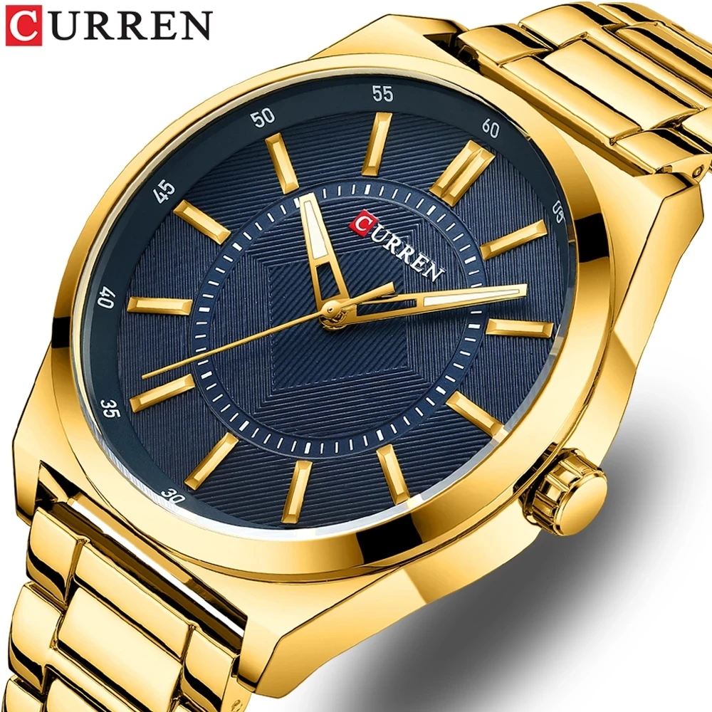 

2022 New CURREN 8407 Casual Business Quartz Watches Men Wrist Luxury Full Steel Band Classic Male Clock Dropshipping Watch Reloj, 5-colors
