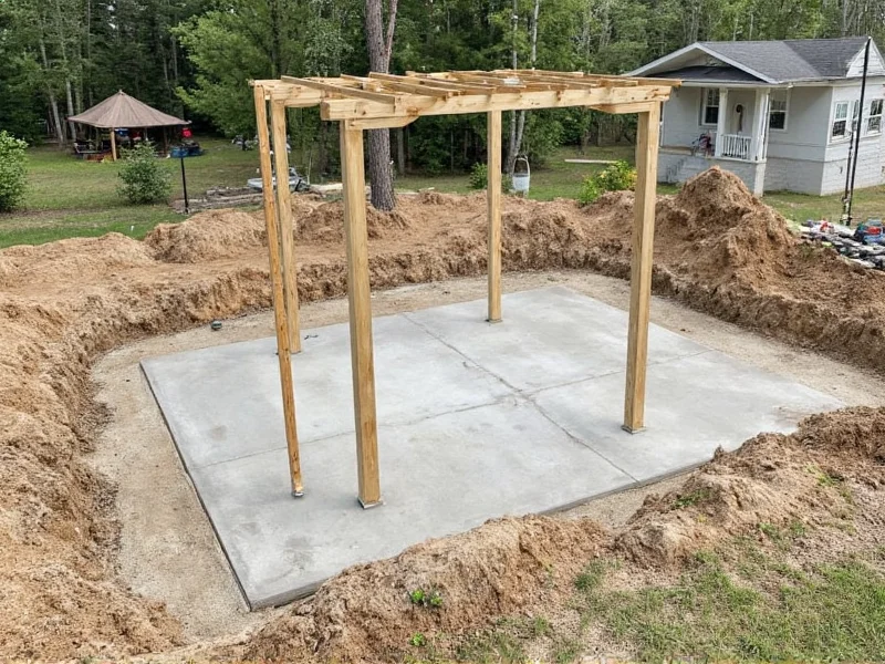 Proper pergola post anchoring in concrete