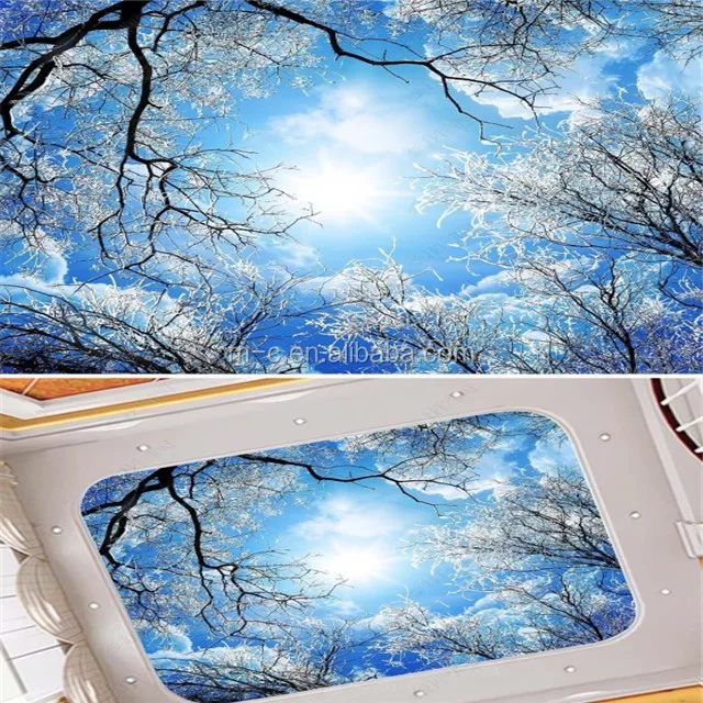 Shanghai Pop Blue Sky False Ceiling Design Catalogue View Marble