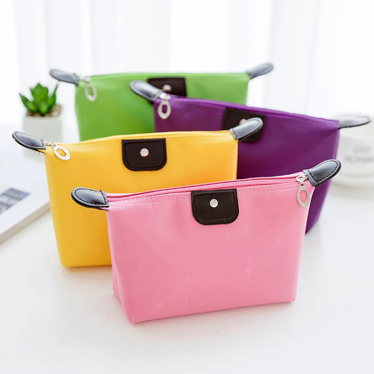 

2019 new Wholesale Small Cosmetic Bag/Customized Travel Organizer Folding Makeup Bag, Purple, white, yellow