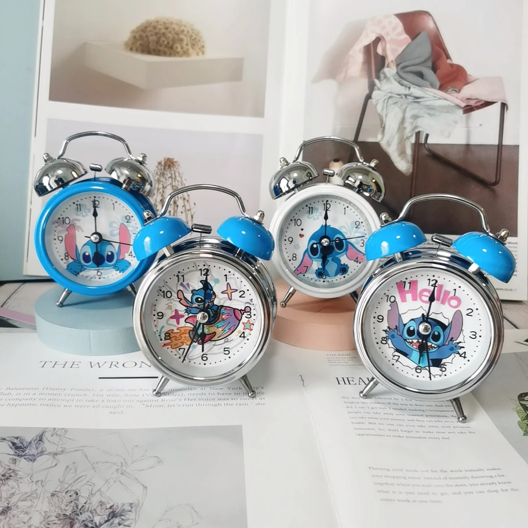 

New stitch stainless steel cute metal retro student alarm clock Student stationery