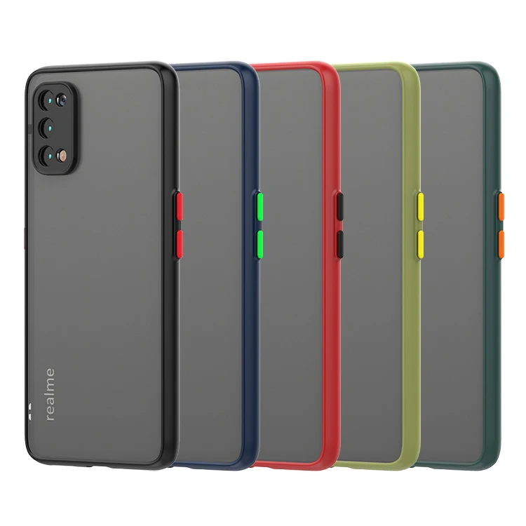 

For Oppo Realme Narzo 30 30a 20 20a Pro 5g Smoke Case Fine Hold Slim Pc Matte Skin Soft Color Border Edge TPU Cell Phone Cover