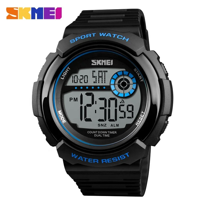 

JY-Mall Skmei 1367 Men's Sports Fashion Casual Digital Watch Waterproof Stopwatch Backlight 2 Time Countdown 24 Hours Date