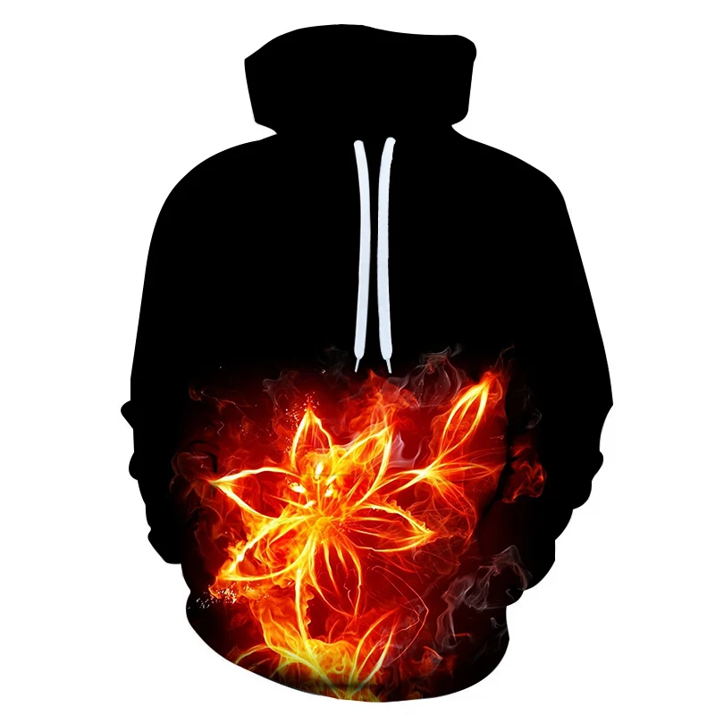 

Spark-print 3D sublimated hoodie short-sleeved sweater