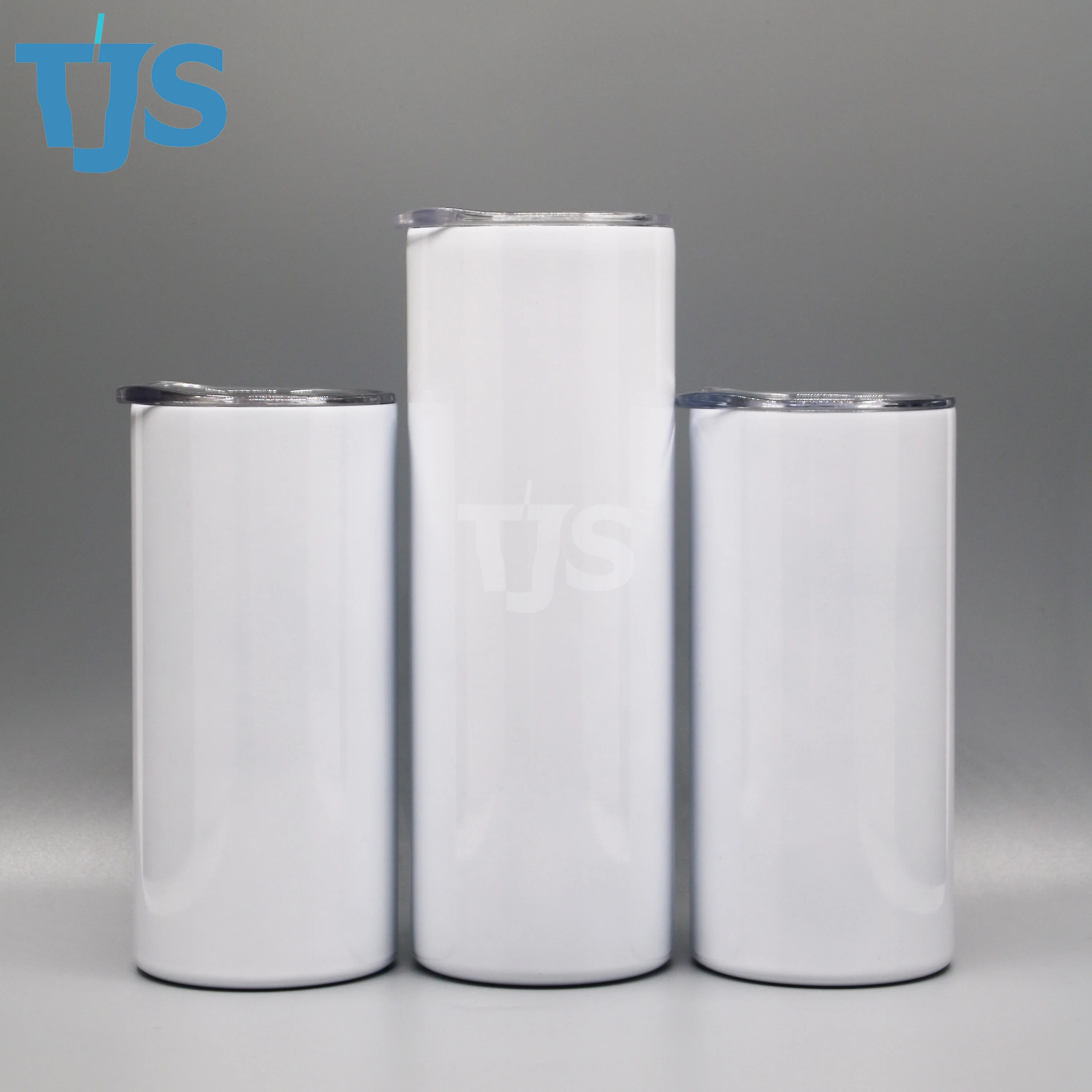 

15oz 20oz 30oz stainless steel tumbler straight skinny double wall insulation vacuum straight skinny cup for sublimation, White