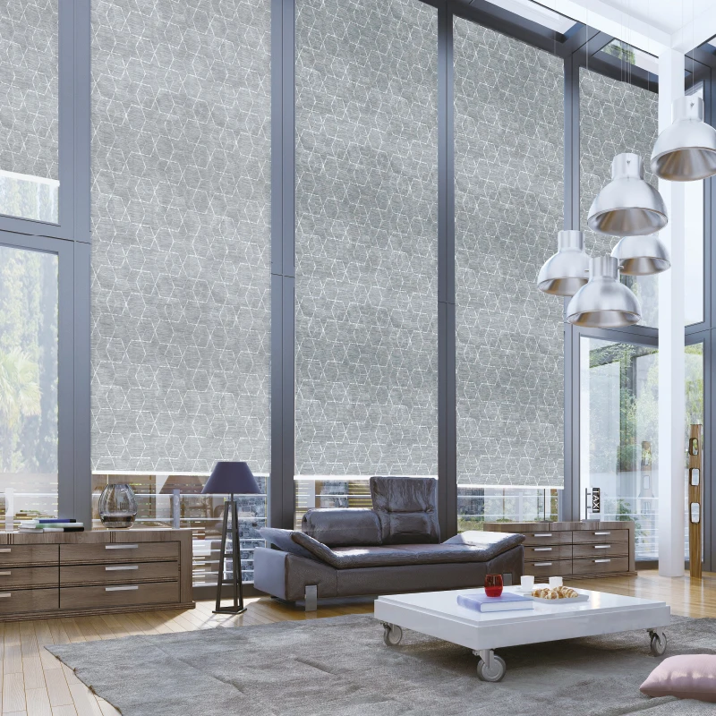 ZSTARR Smart Light Filtering Roller Shades Blinds Compatible with Alexa Powered Rechargeable Battery for Hotel Living Room