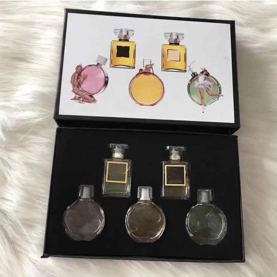 

Mademoiselle Perfume 5pcs Set Lady Miss Chace Koko Eau De Parfum Women Fragrance 7.5ml 5kinds Gift Box Set Long Lasting Smell