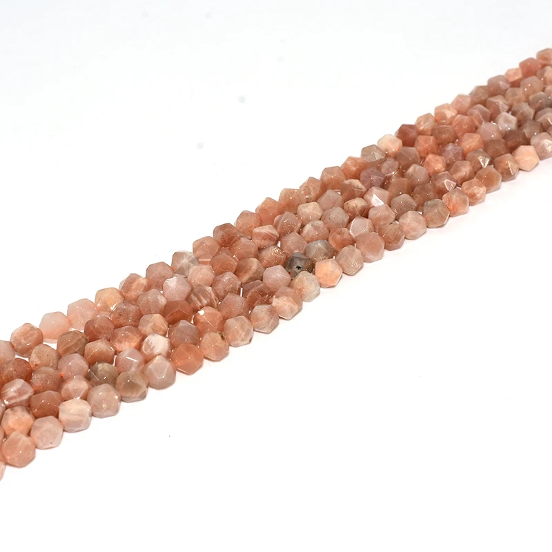 

NAPOLN Trade Insurance High Quality 6/8/10/12mm Natural Faceted Sun Stone Beads, Orange