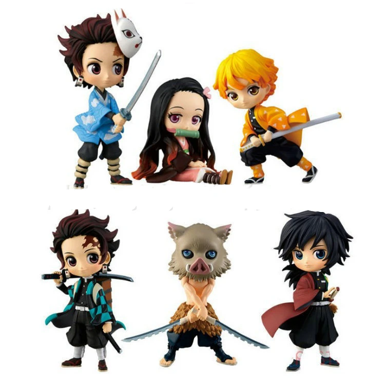 

Qposket Demon Slayer Kimetsu no Yaiba Cartoon Character Collection Toy PVC Anime Figure Toys