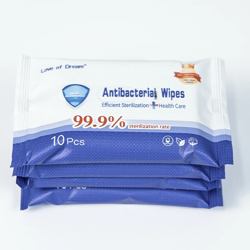 

Travel pack sanitizing wipes alcohol free antibacterial wipes