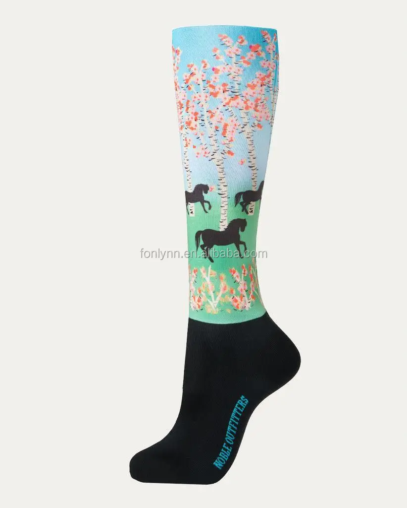 Equestrian Horse Riding &amp; Tall Boot Over the Calf Knee High Socks for Women