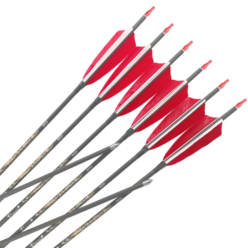 

Pinals Archery ID4.2 400 500 600 700 800 900 1000 Spine Carbon Arrows Shaft Compound Recurve Traditional Bow Hunting